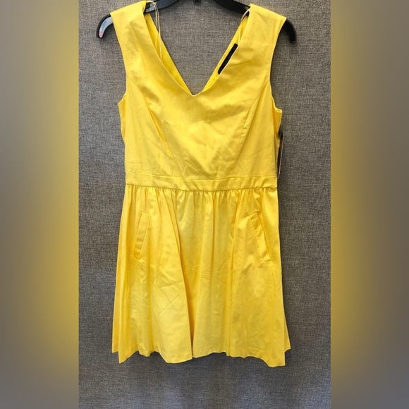 SOLD ON MERC. Zara Basics Bright Yellow Sundress size L NWT! - Picture 3 of 5